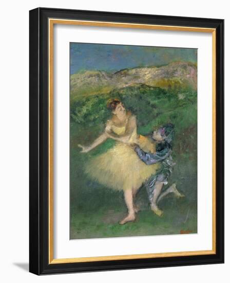 Harlequin and Colombine, circa 1886-1890-Edgar Degas-Framed Giclee Print