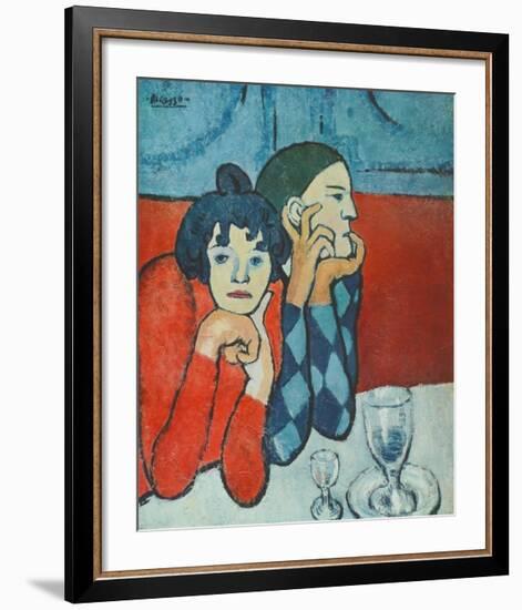 Harlequin and Companion-Pablo Picasso-Framed Collectable Print