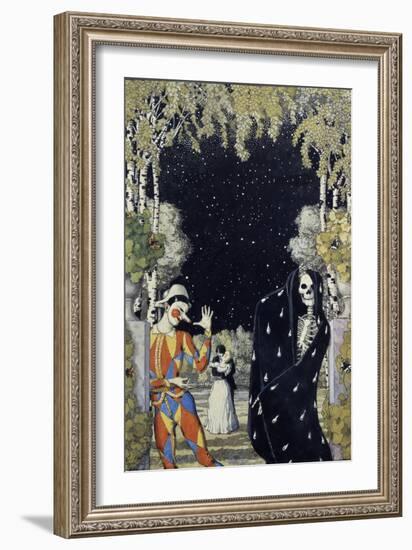 Harlequin and Death, 1907-Konstantin Andreyevich Somov-Framed Giclee Print