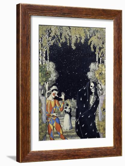 Harlequin and Death, 1907-Konstantin Andreyevich Somov-Framed Giclee Print