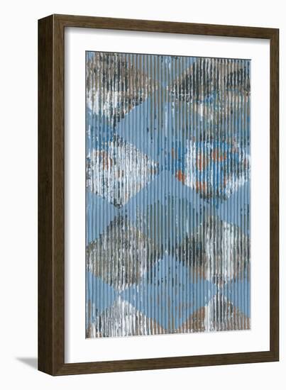 Harlequin Blue I-Dlynn Roll-Framed Art Print