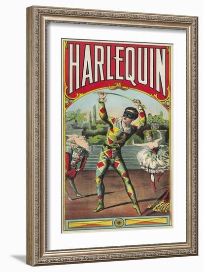 Harlequin Brand Tobacco Label-Lantern Press-Framed Art Print