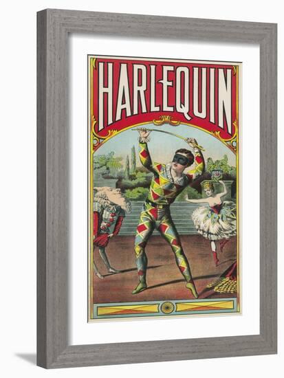 Harlequin Brand Tobacco Label-Lantern Press-Framed Art Print