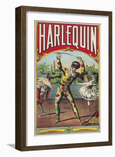 Harlequin Brand Tobacco Label-Lantern Press-Framed Art Print