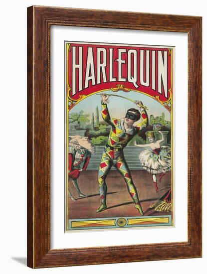 Harlequin Brand Tobacco Label-Lantern Press-Framed Art Print