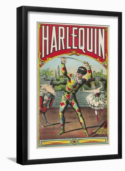 Harlequin Brand Tobacco Label-Lantern Press-Framed Art Print