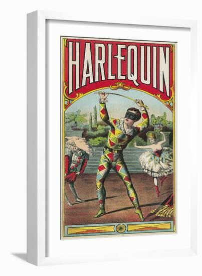 Harlequin Brand Tobacco Label-Lantern Press-Framed Art Print