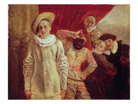 Harlequin Pierrot And Scapin Actors From The Commedia Dell Arte Giclee Print Jean Antoine Watteau Art Com Harlequin Pierrot And Scapin Actors From The Commedia Dell Arte Giclee Print Jean Antoine Watteau Art Com