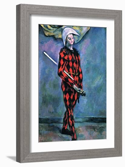 Harlequin-Paul Cézanne-Framed Art Print