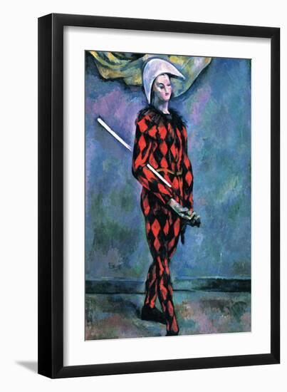 Harlequin-Paul Cézanne-Framed Art Print