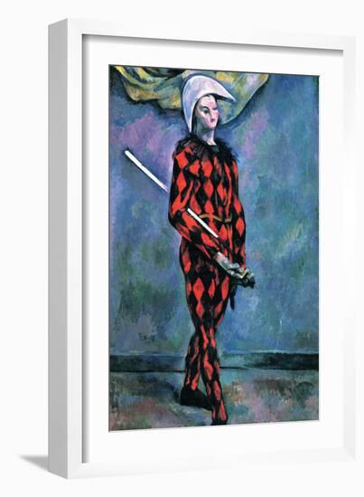 Harlequin-Paul Cézanne-Framed Art Print