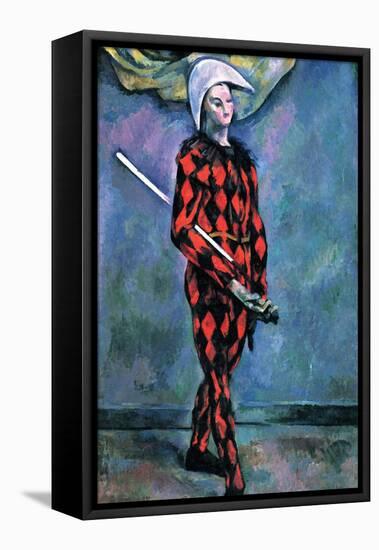 Harlequin-Paul C?zanne-Framed Stretched Canvas