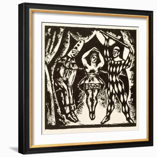 Harlequinade, Woodcut by Roger Fry (Woodcut)-Mark Gertler-Framed Giclee Print