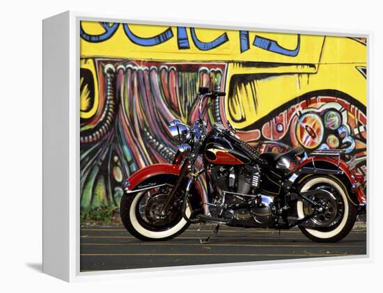 Harley Davidson Heritage Softail-null-Framed Premier Image Canvas