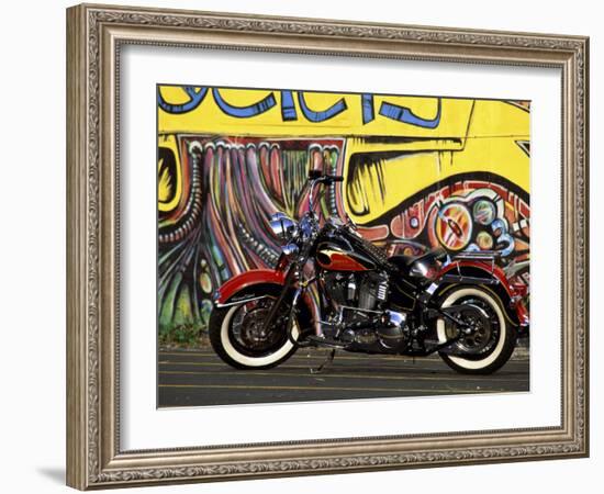 Harley Davidson Heritage Softail-null-Framed Photographic Print