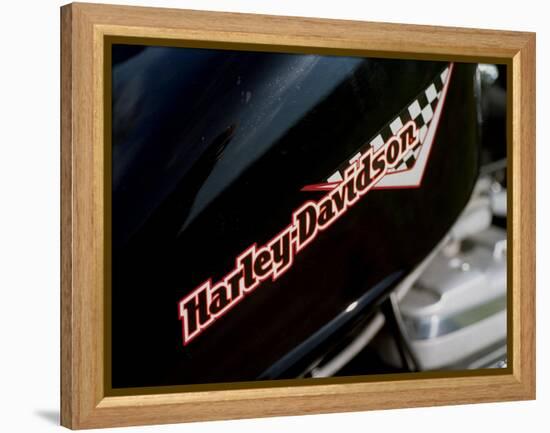 Harley Davidson Motorbike, June 1998-null-Framed Premier Image Canvas