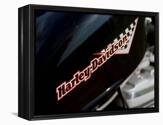 Harley Davidson Motorbike, June 1998-null-Framed Premier Image Canvas