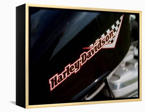 Harley Davidson Motorbike, June 1998-null-Framed Premier Image Canvas