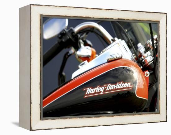 Harley Davidson Motorcycle-null-Framed Premier Image Canvas