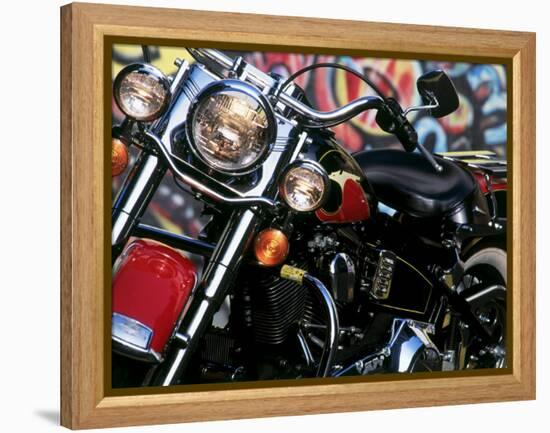 Harley Davidson Motorcycle-null-Framed Premier Image Canvas