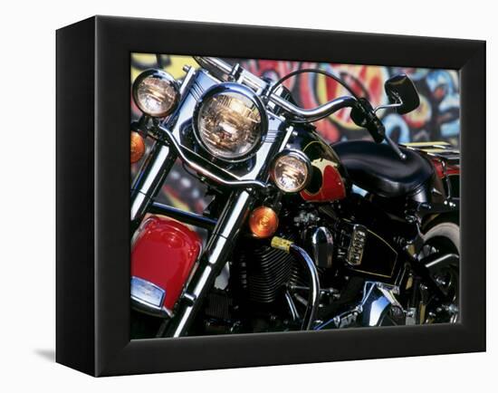 Harley Davidson Motorcycle-null-Framed Premier Image Canvas