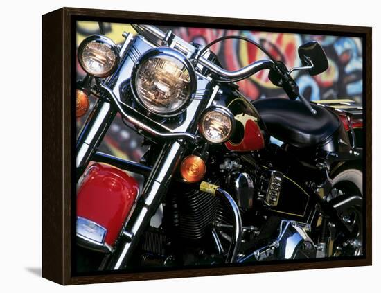 Harley Davidson Motorcycle-null-Framed Premier Image Canvas