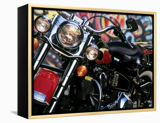 Harley Davidson Motorcycle-null-Framed Premier Image Canvas