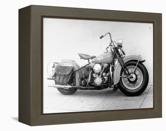 Harley-Davidson Racing Motorcycle-Loomis Dean-Framed Premier Image Canvas