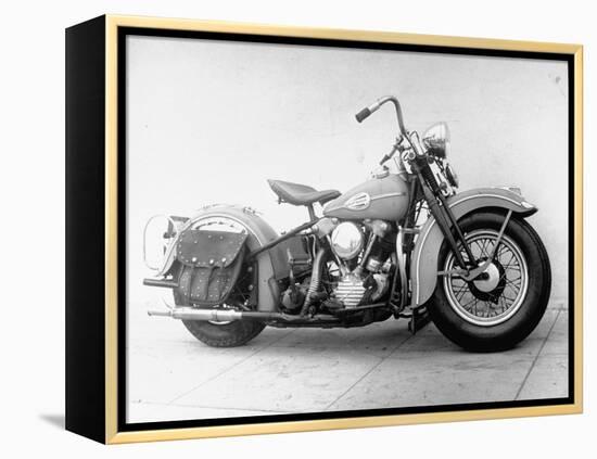 Harley-Davidson Racing Motorcycle-Loomis Dean-Framed Premier Image Canvas