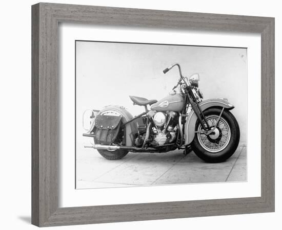 Harley-Davidson Racing Motorcycle-Loomis Dean-Framed Photographic Print