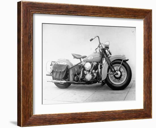 Harley-Davidson Racing Motorcycle-Loomis Dean-Framed Photographic Print