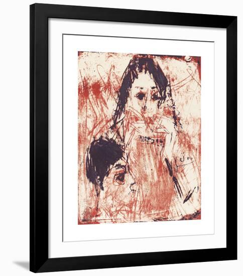 Harmonica Player-Ernst Ludwig Kirchner-Framed Premium Giclee Print