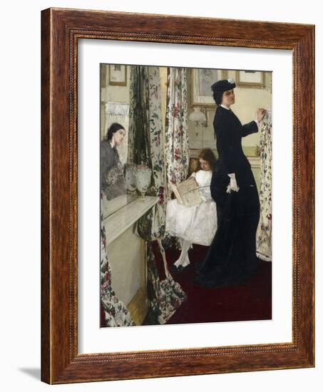 Harmonie En Vert Et Rose : La Salle De Musique  (Harmony in Green and Rose : the Music Room) Peint-James Abbott McNeill Whistler-Framed Giclee Print