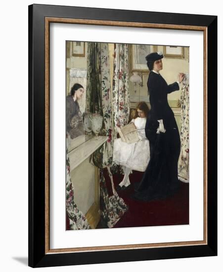 Harmonie En Vert Et Rose : La Salle De Musique  (Harmony in Green and Rose : the Music Room) Peint-James Abbott McNeill Whistler-Framed Giclee Print