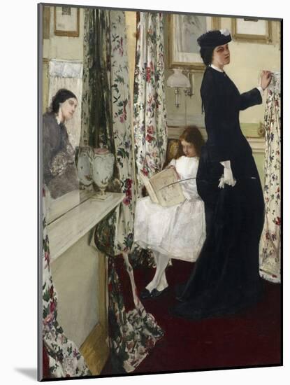 Harmonie En Vert Et Rose : La Salle De Musique  (Harmony in Green and Rose : the Music Room) Peint-James Abbott McNeill Whistler-Mounted Giclee Print