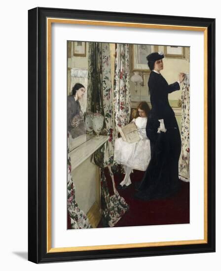 Harmonie En Vert Et Rose : La Salle De Musique  (Harmony in Green and Rose : the Music Room) Peint-James Abbott McNeill Whistler-Framed Giclee Print