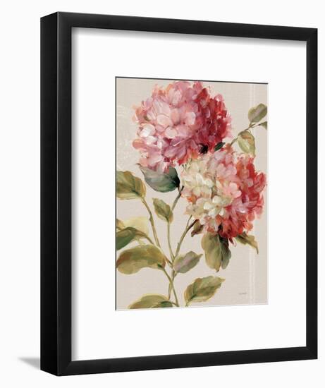 Harmonious Hydrangeas Linen-Lisa Audit-Framed Art Print