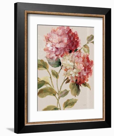 Harmonious Hydrangeas Linen-Lisa Audit-Framed Art Print