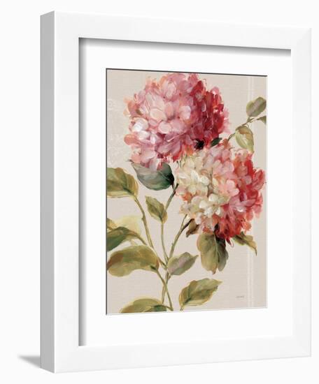 Harmonious Hydrangeas Linen-Lisa Audit-Framed Art Print