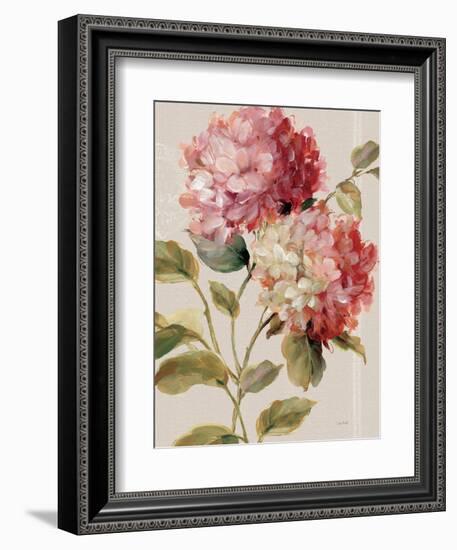 Harmonious Hydrangeas Linen-Lisa Audit-Framed Art Print