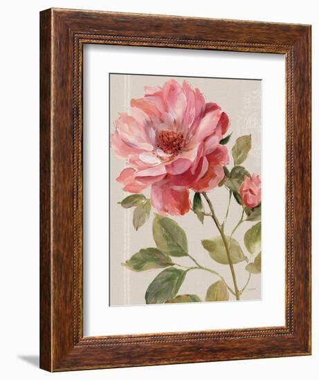 Harmonious Rose Linen-Lisa Audit-Framed Art Print