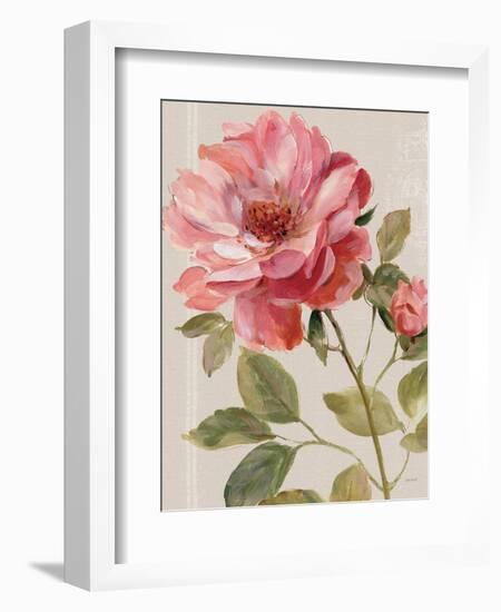 Harmonious Rose Linen-Lisa Audit-Framed Art Print