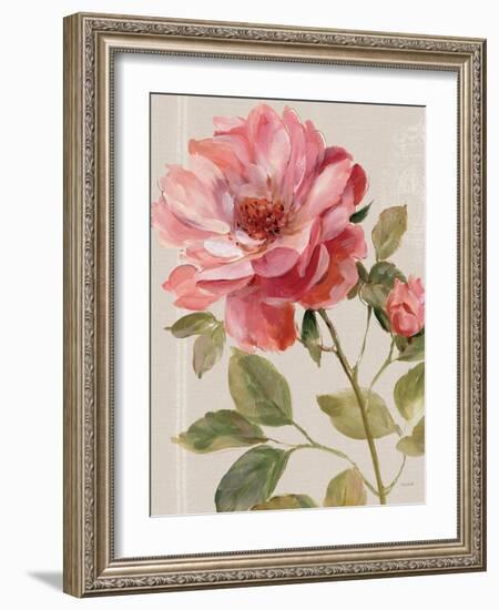 Harmonious Rose Linen-Lisa Audit-Framed Art Print