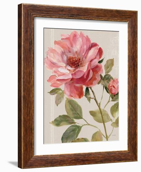 Harmonious Rose Linen-Lisa Audit-Framed Art Print