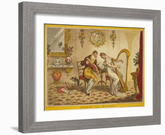 Harmony before Matrimony, 1805-James Gillray-Framed Giclee Print