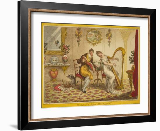 Harmony before Matrimony, 1805-James Gillray-Framed Giclee Print