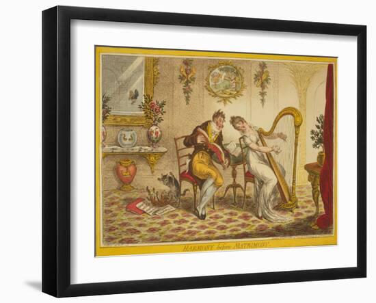 Harmony before Matrimony, 1805-James Gillray-Framed Giclee Print