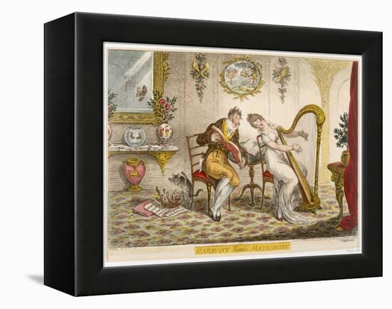 Harmony before Matrimony', Published 1805 (Coloured Engraving)-James Gillray-Framed Premier Image Canvas