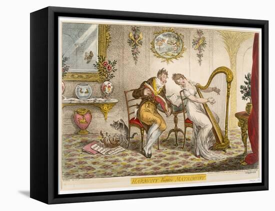Harmony before Matrimony', Published 1805 (Coloured Engraving)-James Gillray-Framed Premier Image Canvas