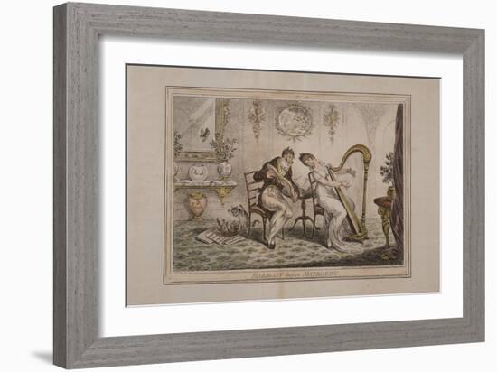 Harmony before Matrimony, Published by Hannah Humphrey, 1805-James Gillray-Framed Giclee Print